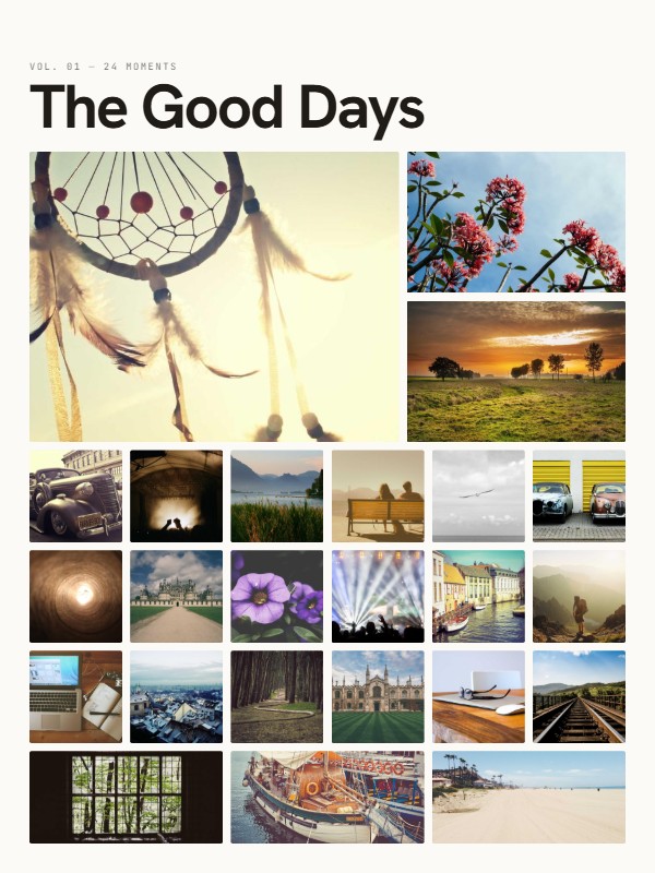 The same photos in the Editorial style
