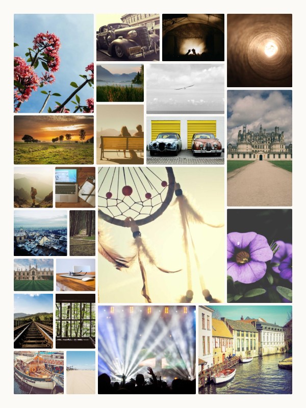 The same photos in the Mosaic style