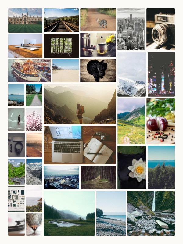 The same photos in the Mosaic style