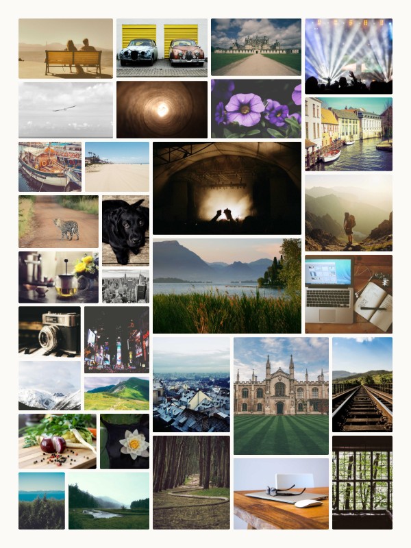 The same photos in the Mosaic style