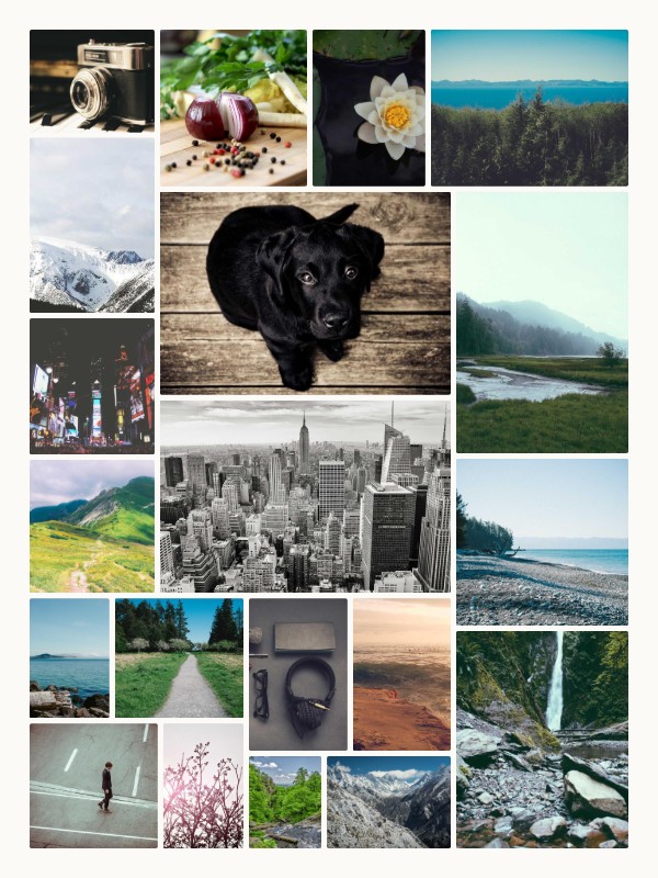 The same photos in the Mosaic style