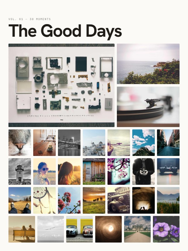 The same photos in the Editorial style