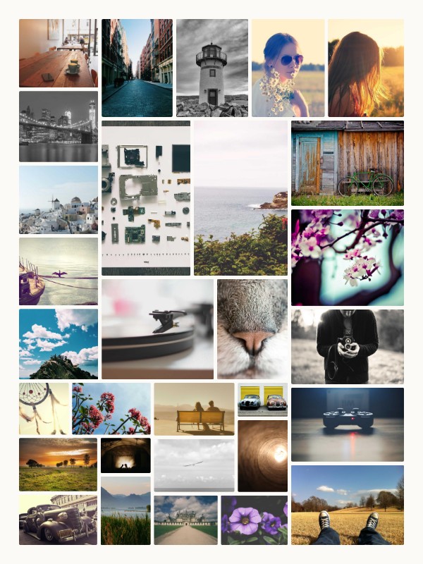 The same photos in the Mosaic style